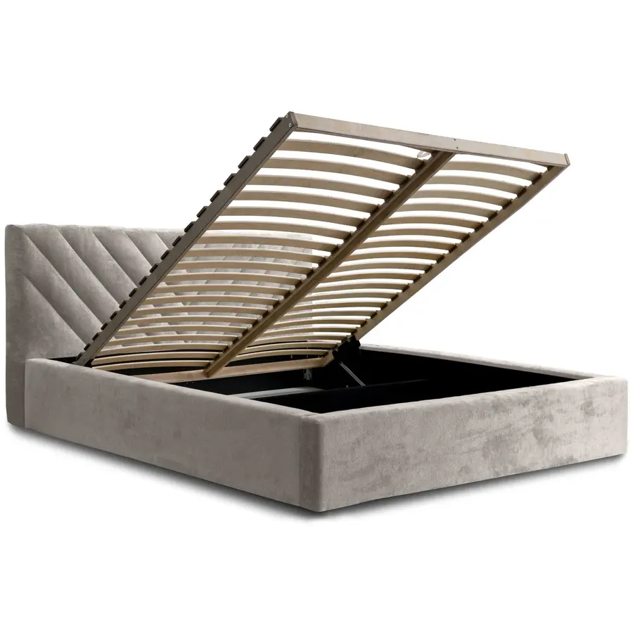 Vegas III 140 x 200 cm Gestoffeerd Bed Grijs