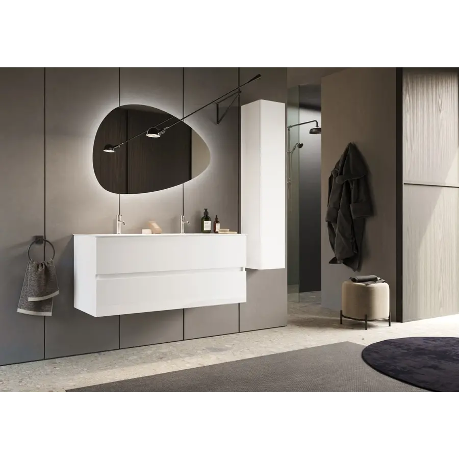 Start Hoogglans Wit Badkamer Wandkast H138 Start Hoogglans Wit Badkamer Wandkast H138