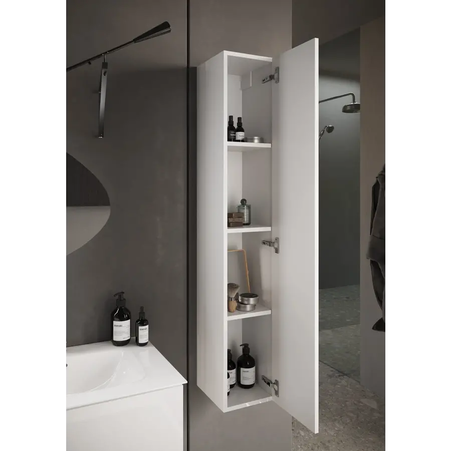 Start Hoogglans Wit Badkamer Wandkast H138 Start Hoogglans Wit Badkamer Wandkast H138