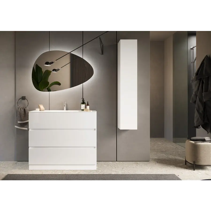 Start HG Wit 100 cm Staand Wastafel en Onderkast Start HG Wit 100 cm Staand Wastafel en Onderkast