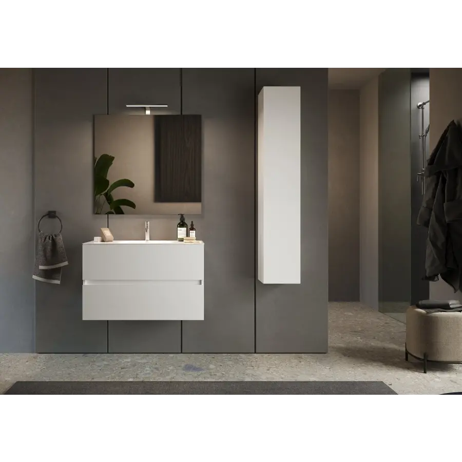 Start HG Wit 80 cm Zwevend Wastafel en Onderkast Start HG Wit 80 cm Zwevend Wastafel en Onderkast