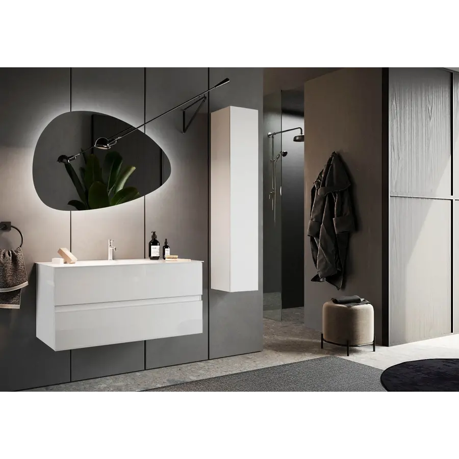 Start HG Wit 100 cm Zwevend Wastafel en Onderkast Start HG Wit 100 cm Zwevend Wastafel en Onderkast