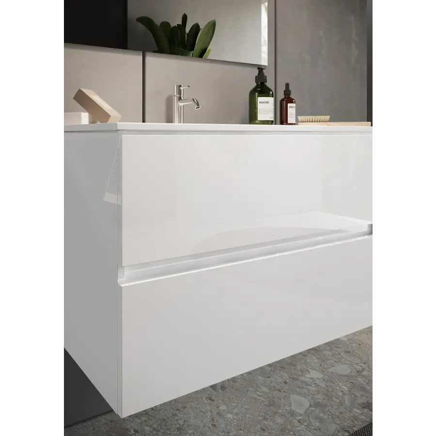 Start HG Wit 100 cm Zwevend Wastafel en Onderkast Start HG Wit 100 cm Zwevend Wastafel en Onderkast