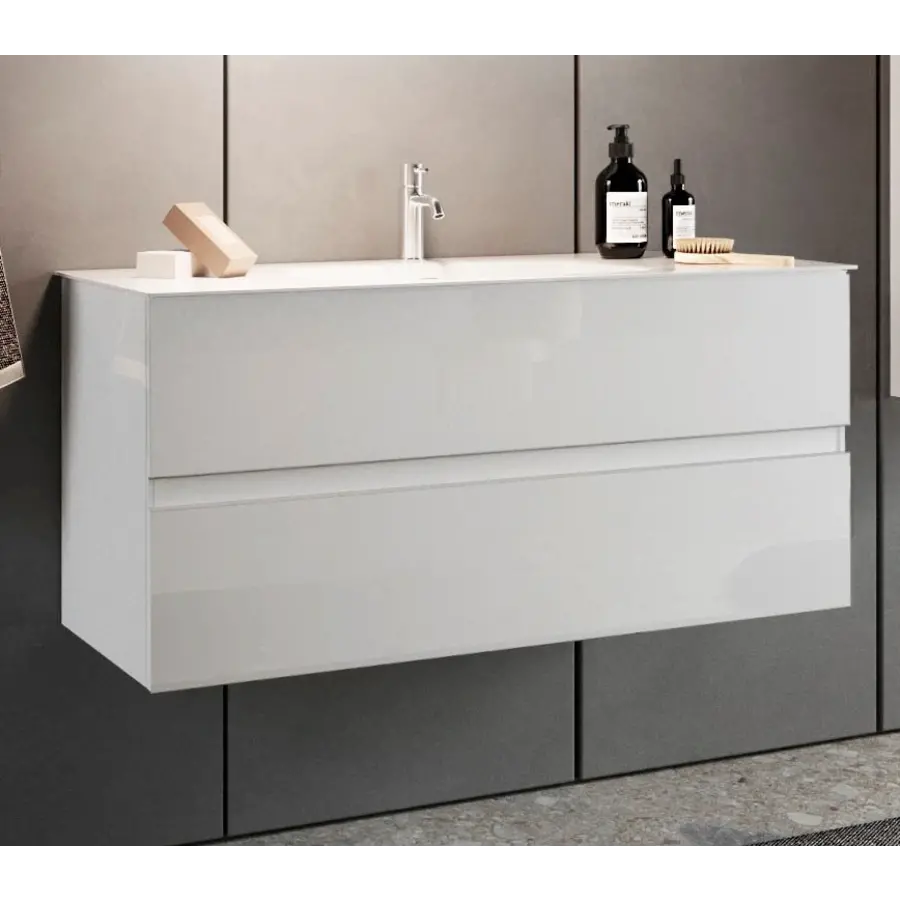 Start HG Wit 100 cm Zwevend Wastafel en Onderkast Start HG Wit 100 cm Zwevend Wastafel en Onderkast