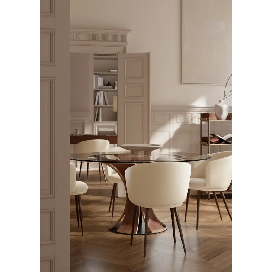 Hey Amandel Bouclé / Kunstleder Armstoel Hey Amandel Bouclé / Kunstleder Armstoel