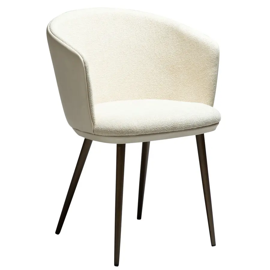 Hey Amandel Bouclé / Kunstleder Armstoel Hey Amandel Bouclé / Kunstleder Armstoel