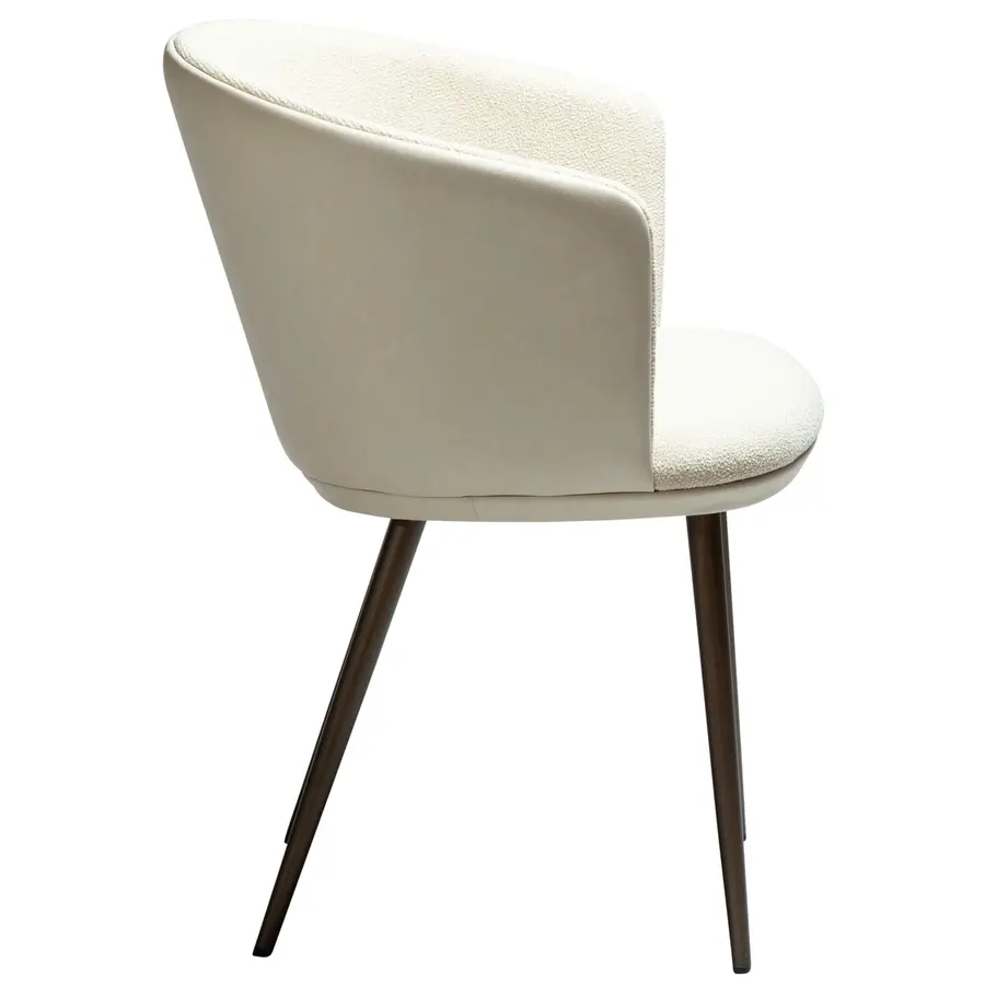 Hey Amandel Bouclé / Kunstleder Armstoel Hey Amandel Bouclé / Kunstleder Armstoel