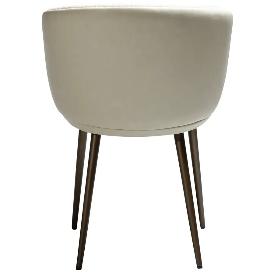 Hey Amandel Bouclé / Kunstleder Armstoel Hey Amandel Bouclé / Kunstleder Armstoel