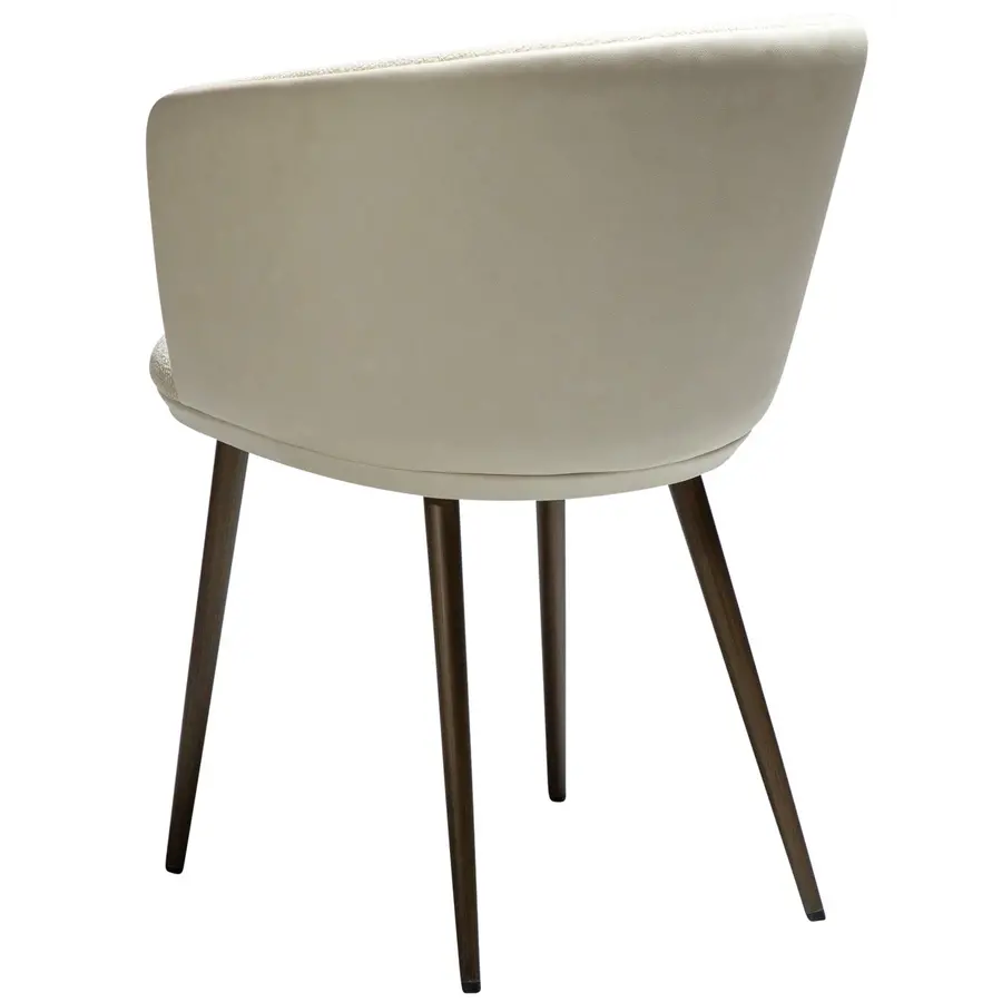 Hey Amandel Bouclé / Kunstleder Armstoel Hey Amandel Bouclé / Kunstleder Armstoel