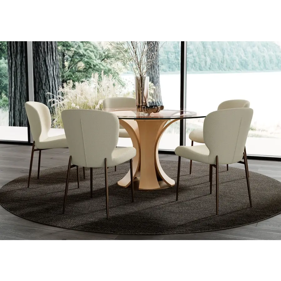 Glory Amandel Bouclé Draaistoel Glory Amandel Bouclé Draaistoel