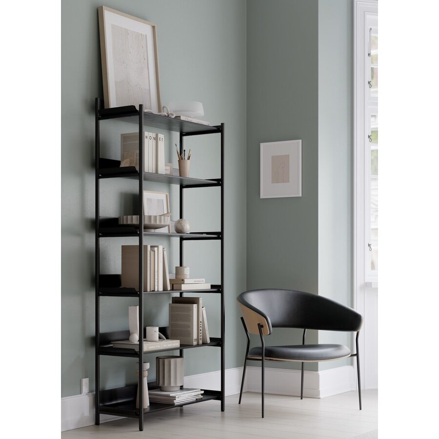 Friyay Zwart Essenhout Boekenkast met 6-Planken Friyay Zwart Essenhout Boekenkast met 6-Planken