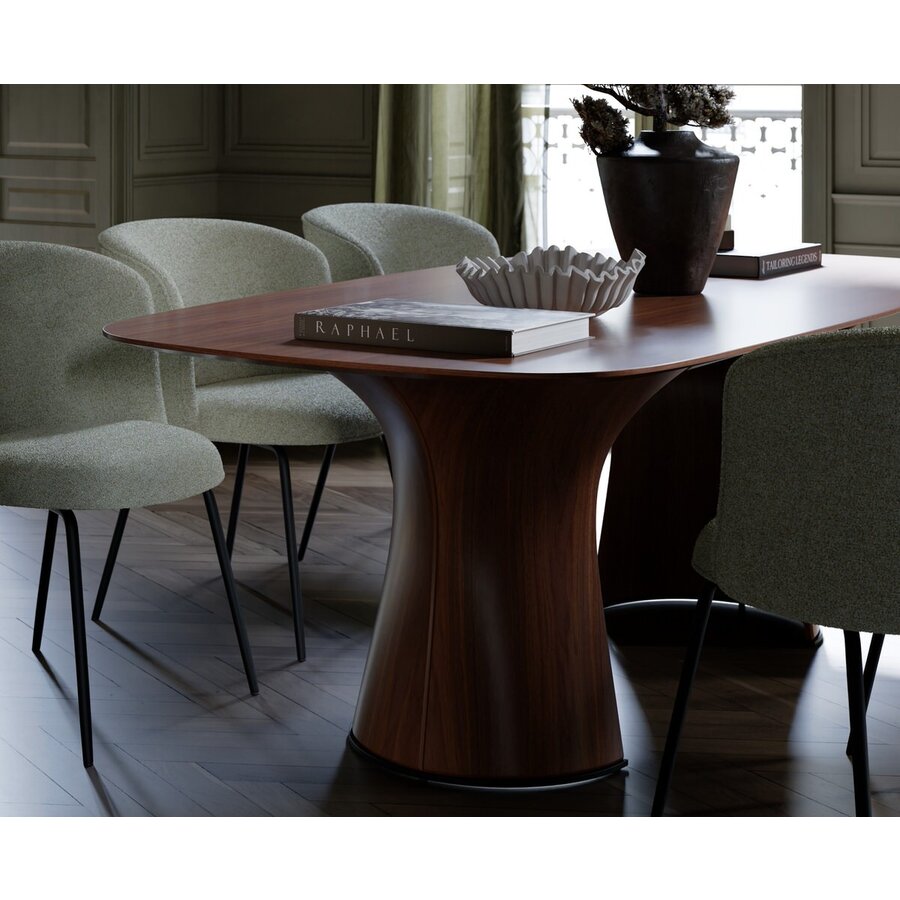 Root Walnoot Eettafel Organisch 220 cm Root Walnoot Eettafel Organisch 220 cm