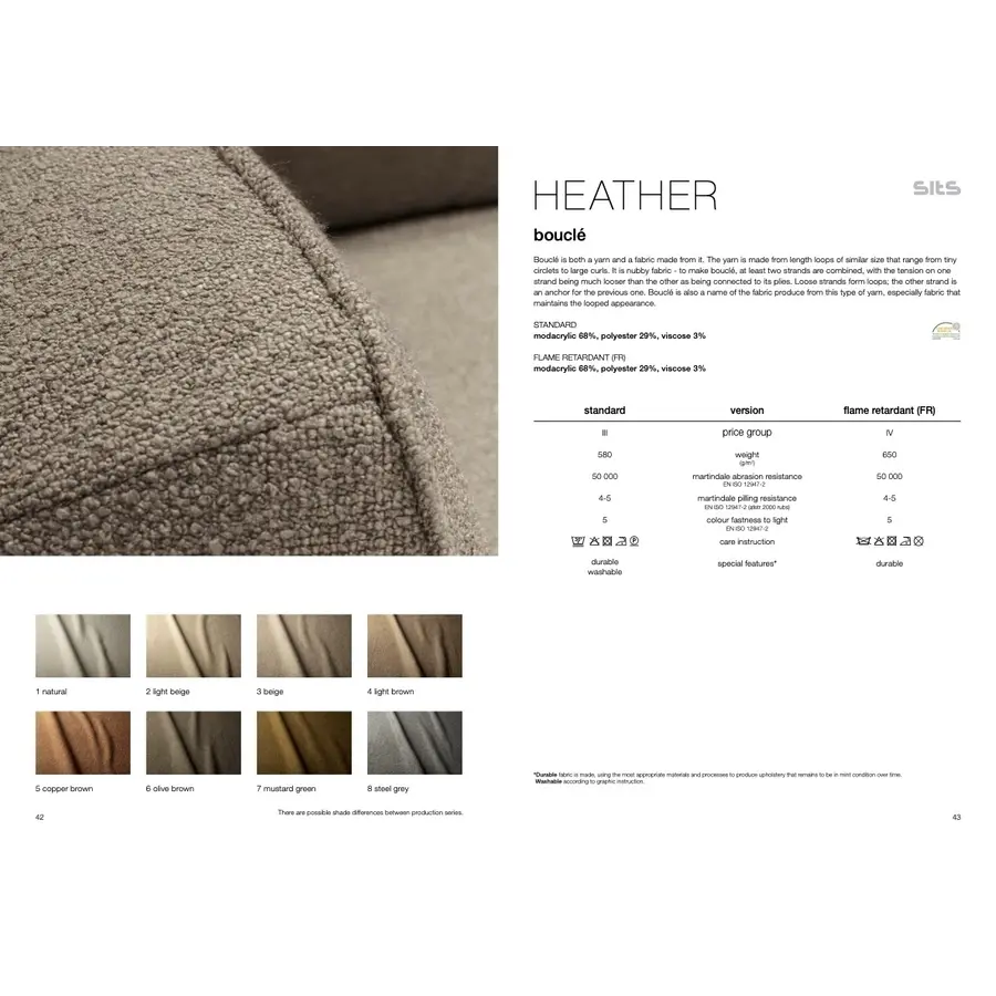 Bill Heather Bouclé Armstoel Lage Rugleuning Bill Heather Bouclé Armstoel Lage Rugleuning