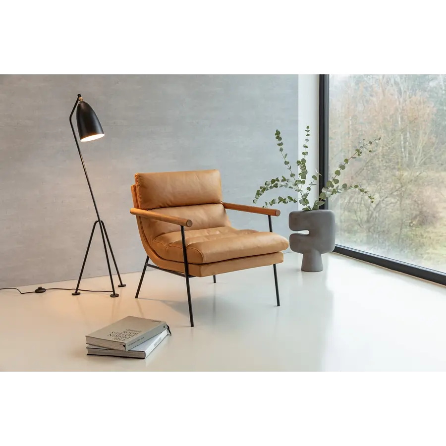 Bill Aniline Leer Armstoel Lage Rugleuning Bill Aniline Leer Armstoel Lage Rugleuning