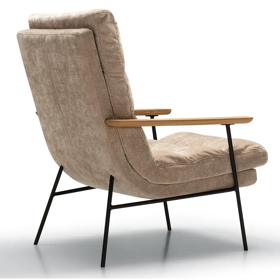 Bill Wildflower Chenille Armstoel Hoge Rugleuning Bill Wildflower Chenille Armstoel Hoge Rugleuning