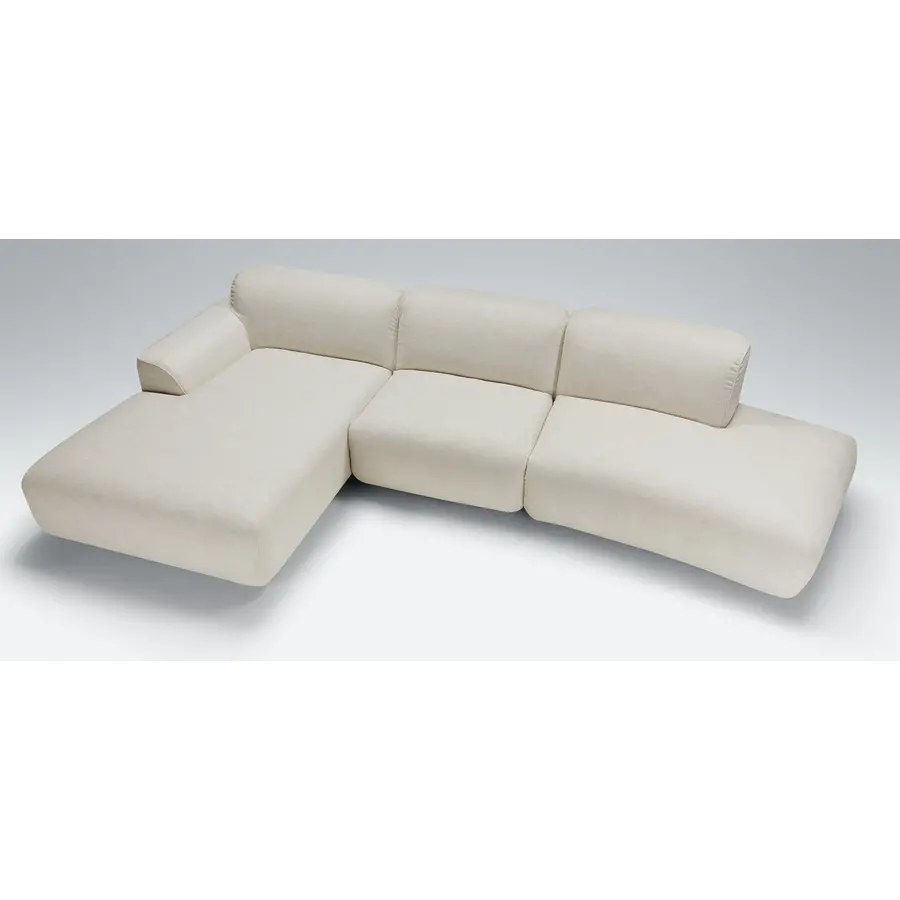 Emily Candy Chaise Longue + Wide Armstoel + Bench Round Emily Candy Chaise Longue + Wide Armstoel + Bench Round