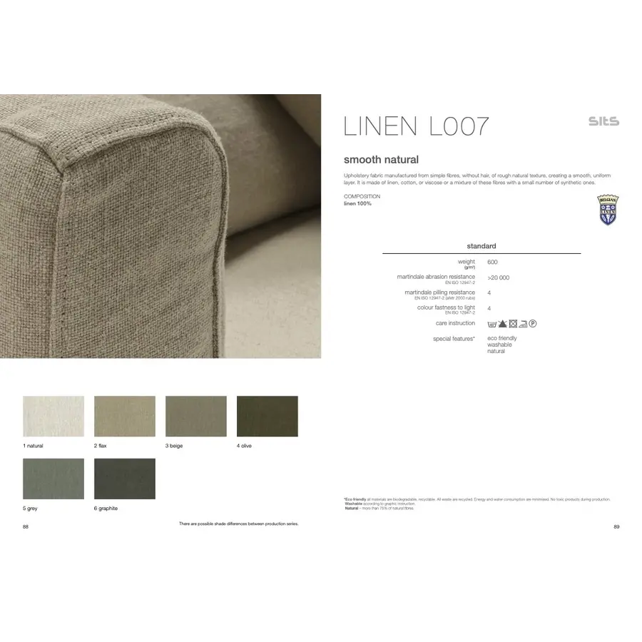 Emily Linen Exclusive Chaise Longue Wide + Bench Round Emily Linen Exclusive Chaise Longue Wide + Bench Round