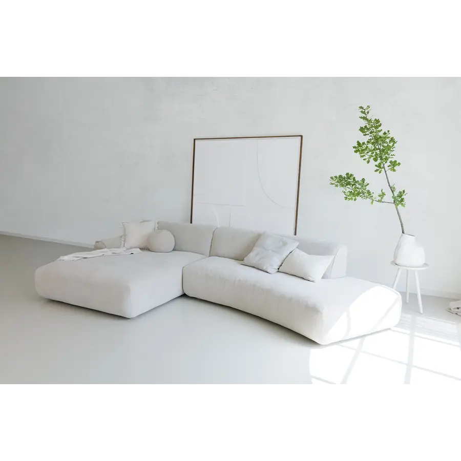 Emily Linen Exclusive Chaise Longue Wide + Bench Round Emily Linen Exclusive Chaise Longue Wide + Bench Round