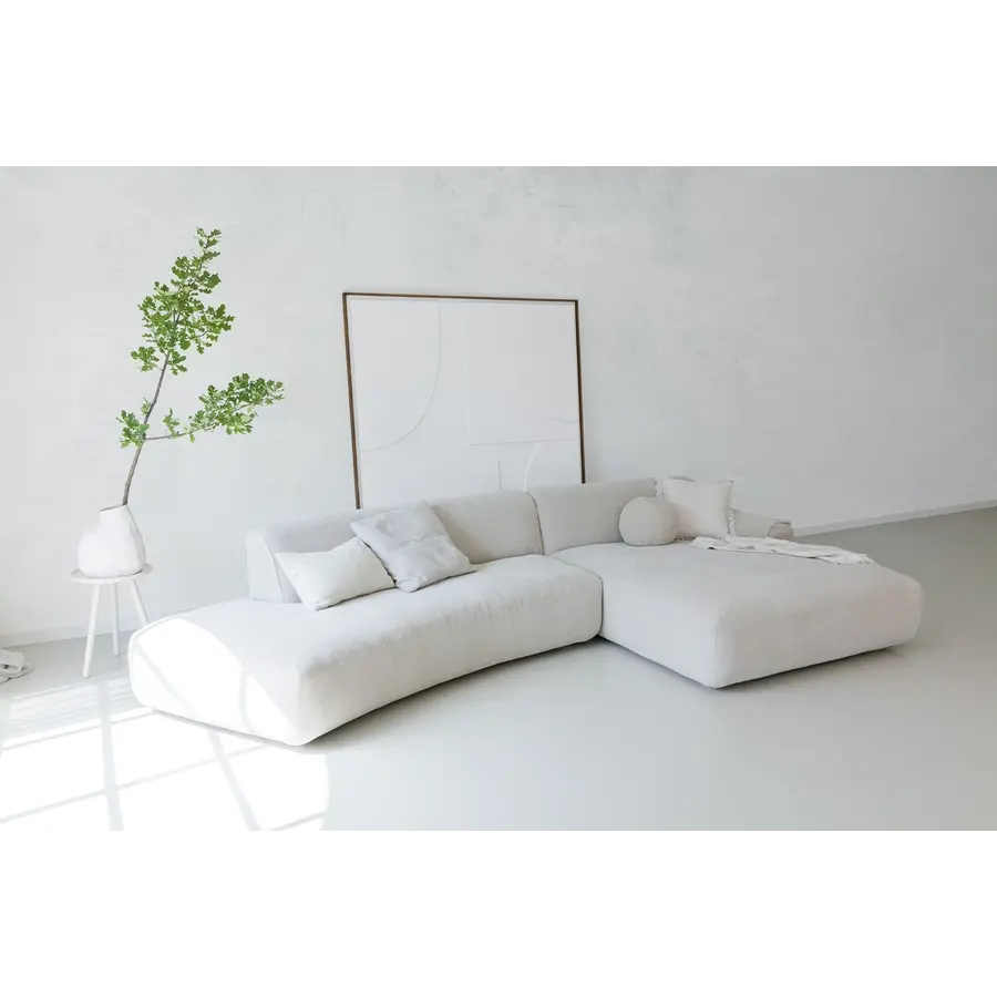 Emily Linen Exclusive Chaise Longue Wide + Bench Round Emily Linen Exclusive Chaise Longue Wide + Bench Round