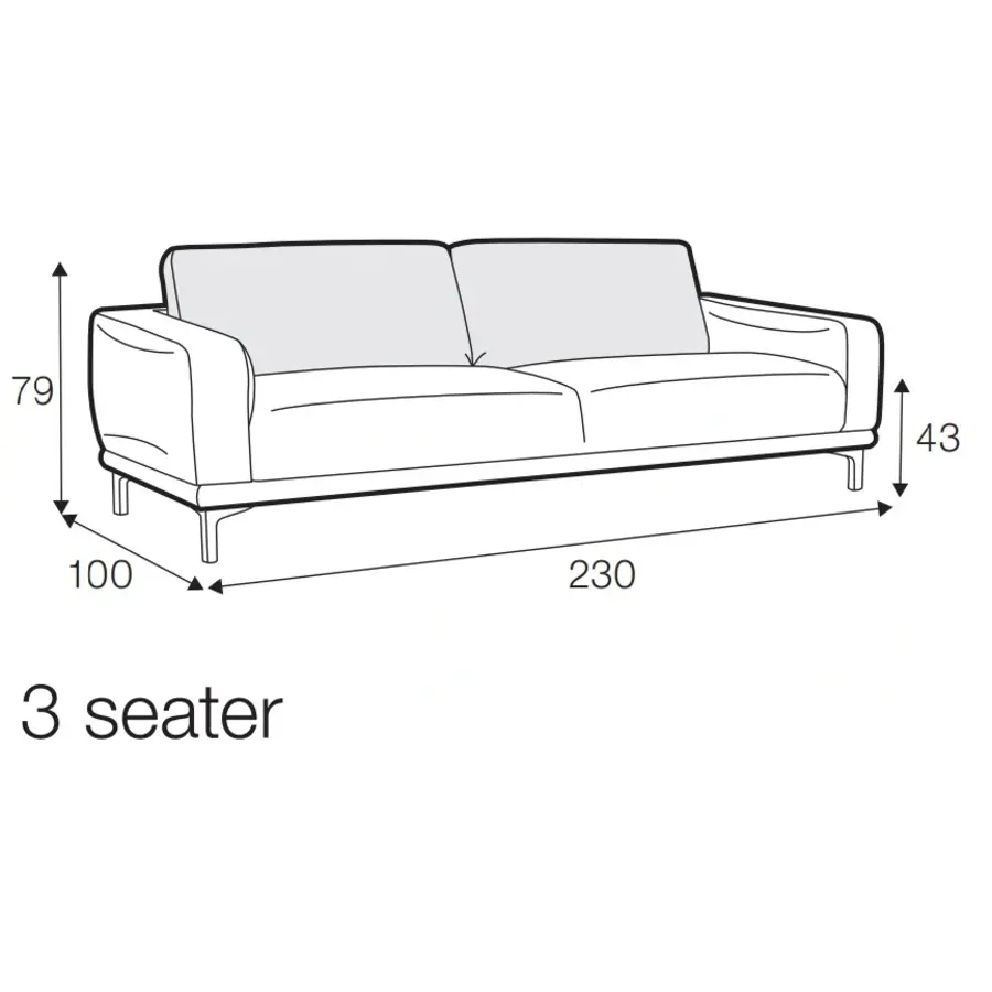 Edvin Elyot 3-Zits Bank Edvin Elyot 3-Zits Bank