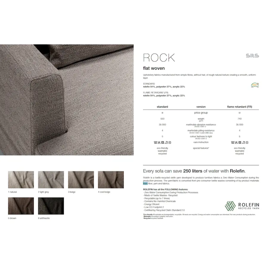 Edvin Rock 3-Zits + Hoekbank met Bench Edvin Rock 3-Zits + Hoekbank met Bench