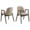 Lloyd Eetkamerstoel Gerookt Eiken / Beige Bouclé