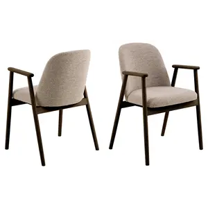 Hjem Interiors Lloyd Eetkamerstoel Gerookt Eiken / Beige Bouclé