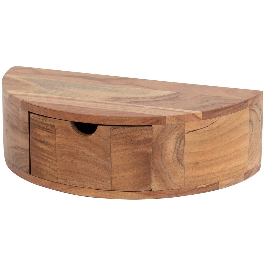 Curve Nachtkastje Wandgemonteerd met Lade Curve Nachtkastje Wandgemonteerd met Lade