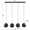 Zip Artic Zwart Hanglamp 4L Ø25
