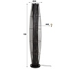 Eda Houtskool Zwart Vloerlamp 4L