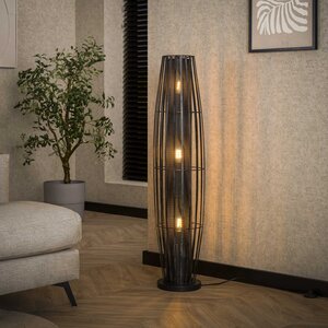 Davidi Design Eda Houtskool Zwart Vloerlamp 3L