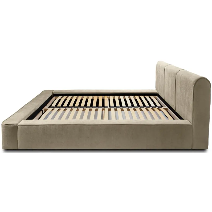 Tulla 180 x 200 cm Gestoffeerd Bed Beige Tulla 180 x 200 cm Gestoffeerd Bed Beige