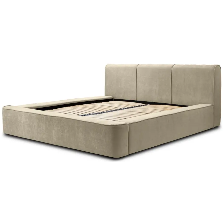 Tulla 180 x 200 cm Gestoffeerd Bed Beige Tulla 180 x 200 cm Gestoffeerd Bed Beige