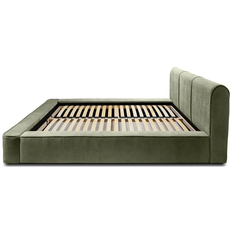 Tulla 180 x 200 cm Gestoffeerd Bed Olijfgroen Tulla 180 x 200 cm Gestoffeerd Bed Olijfgroen