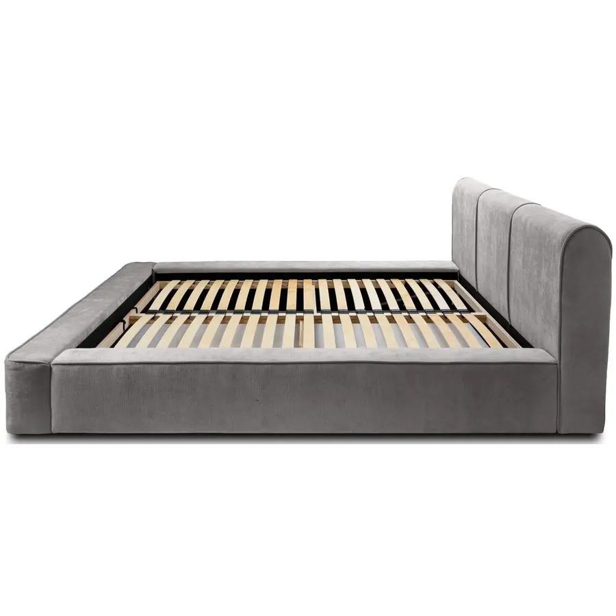 Tulla 160 x 200 cm Gestoffeerd Bed Grijs Tulla 160 x 200 cm Gestoffeerd Bed Grijs