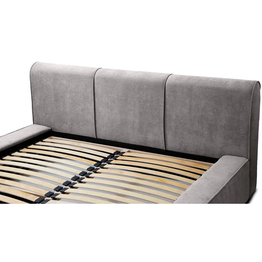 Tulla 180 x 200 cm Gestoffeerd Bed Grijs