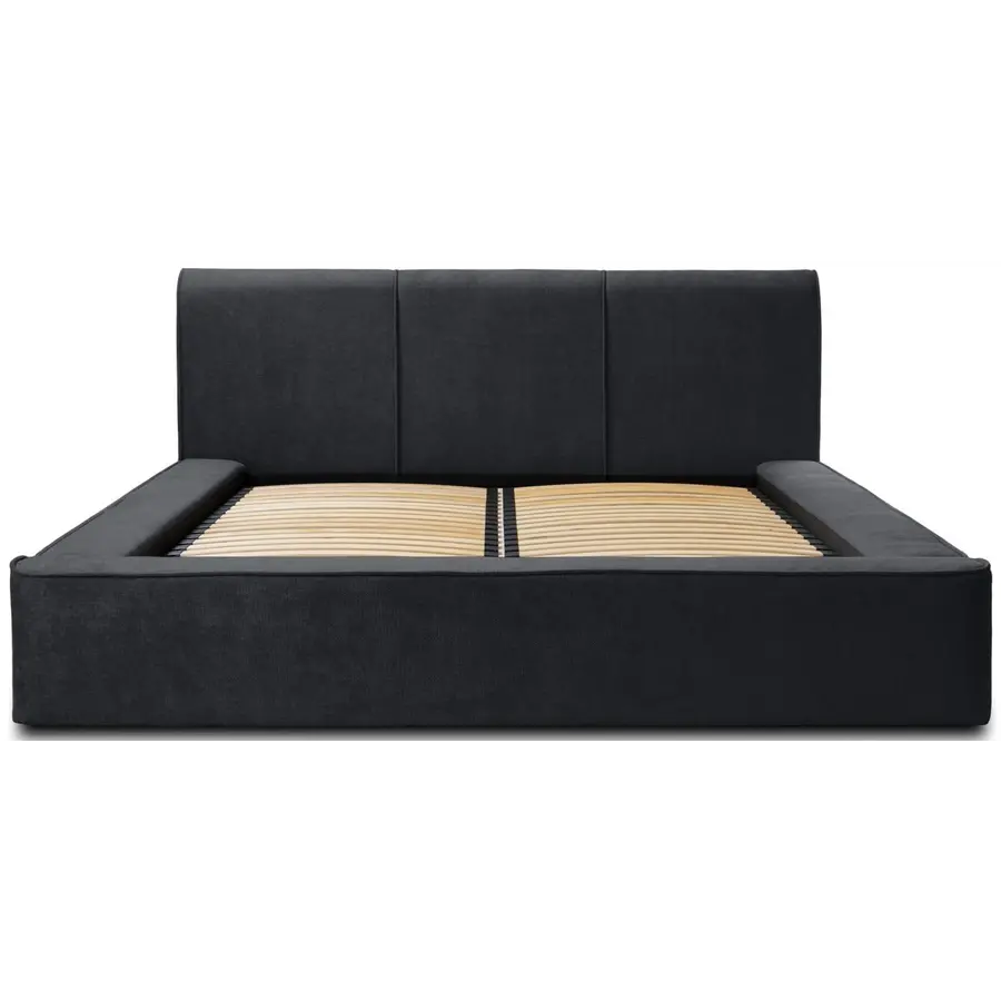 Tulla 140 x 200 cm Gestoffeerd Bed Zwart