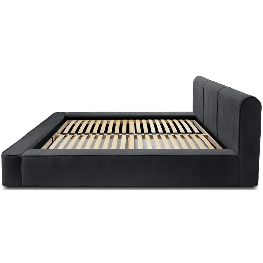 Tulla 180 x 200 cm Gestoffeerd Bed Zwart Tulla 180 x 200 cm Gestoffeerd Bed Zwart