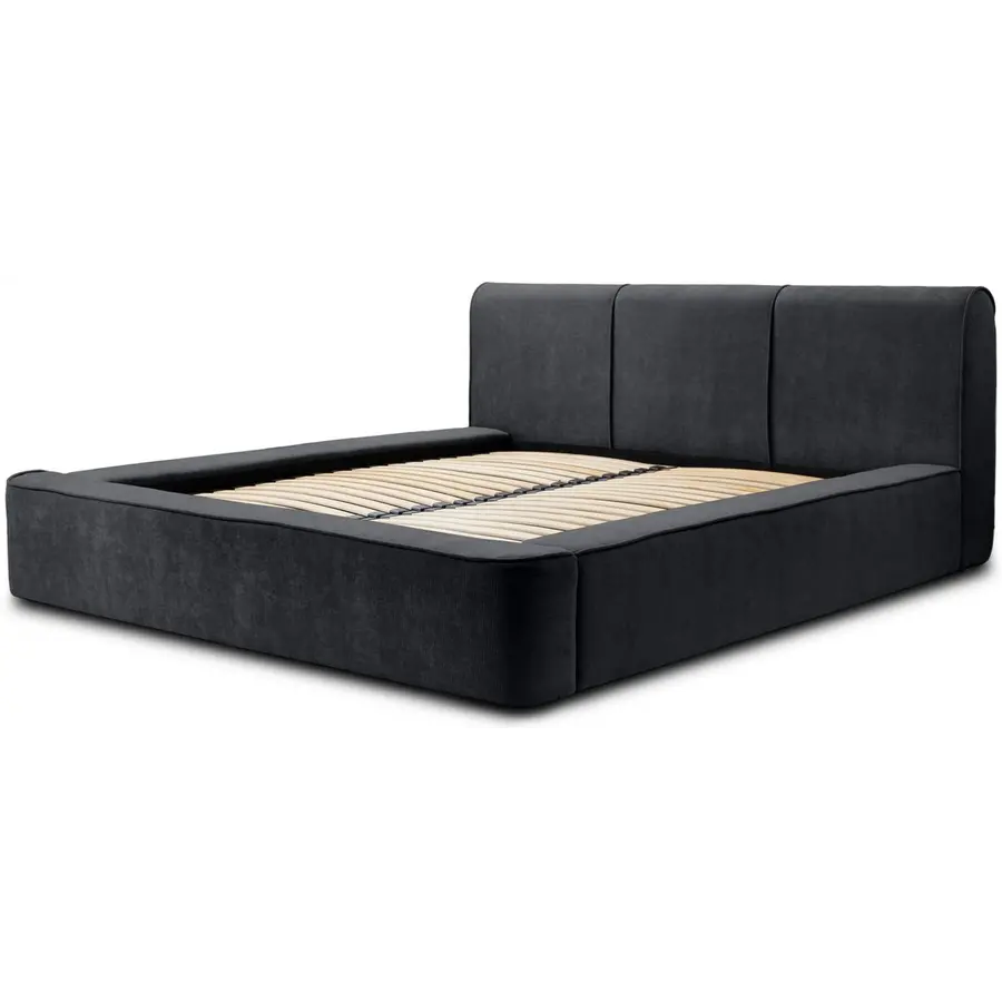 Tulla 180 x 200 cm Gestoffeerd Bed Zwart Tulla 180 x 200 cm Gestoffeerd Bed Zwart