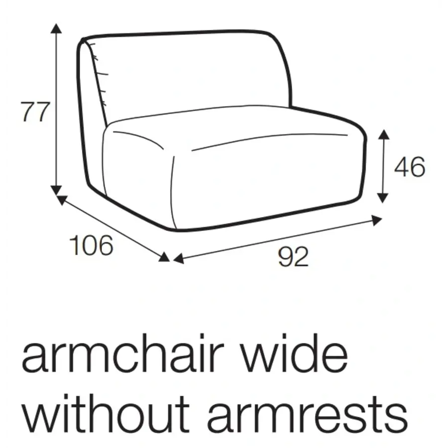 Emily 1-Zits 92 cm Wide Emily 1-Zits 92 cm Wide