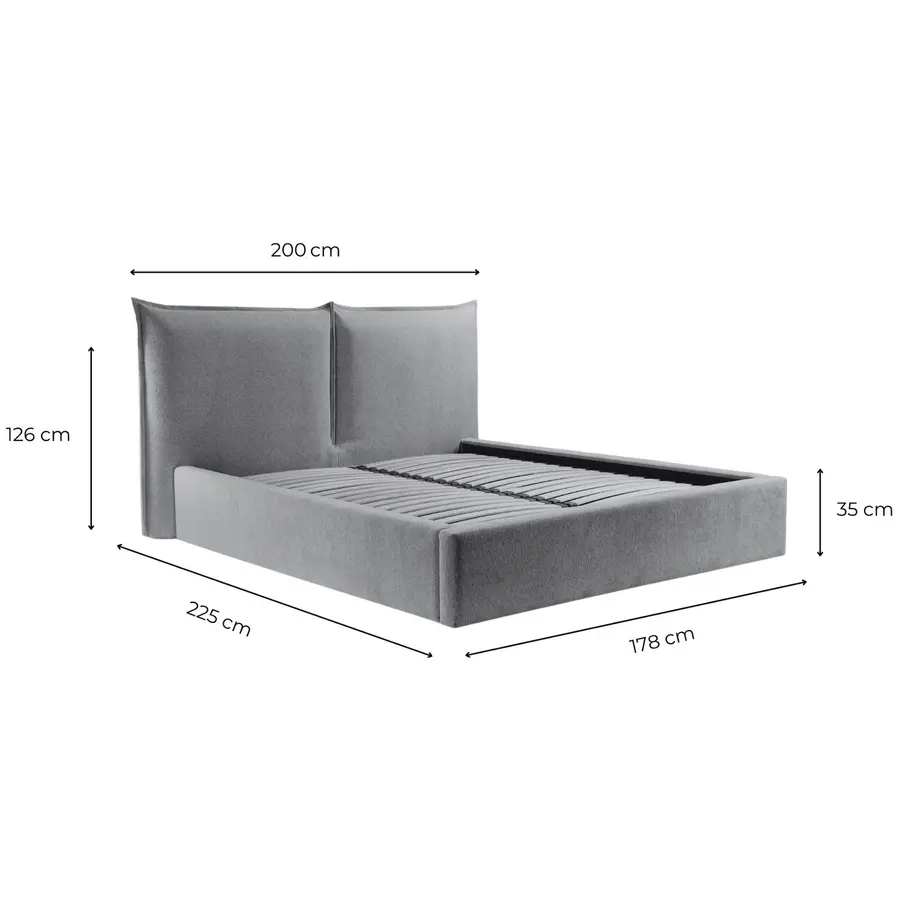 Werona 160 x 200 cm Gestoffeerd Bed Gebroken Wit Werona 160 x 200 cm Gestoffeerd Bed Gebroken Wit
