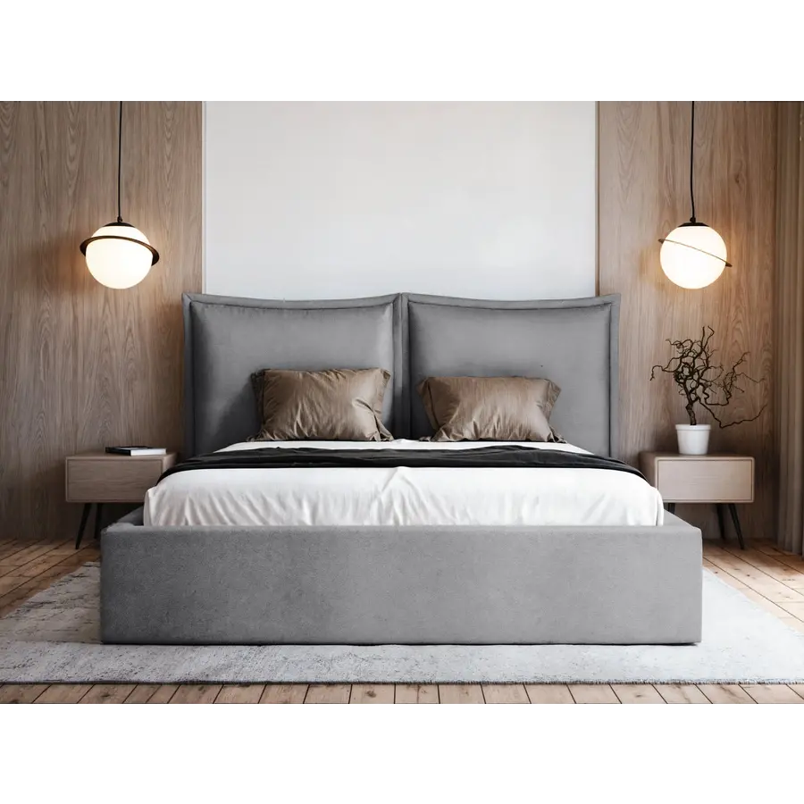 Werona 180 x 200 cm Gestoffeerd Bed Grijs Werona 180 x 200 cm Gestoffeerd Bed Grijs