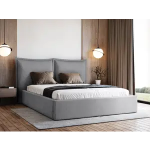 Trae Mobler Werona 140 x 200 cm Gestoffeerd Bed Grijs