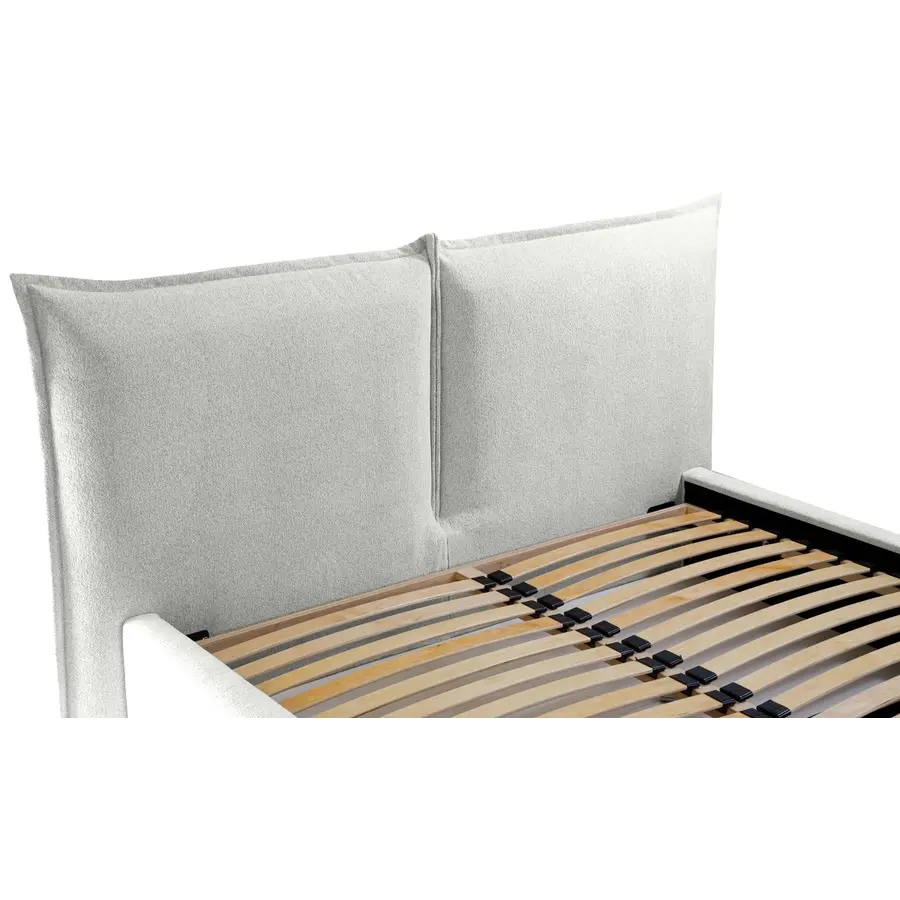 Werona 140 x 200 cm Gestoffeerd Bed Gebroken Wit