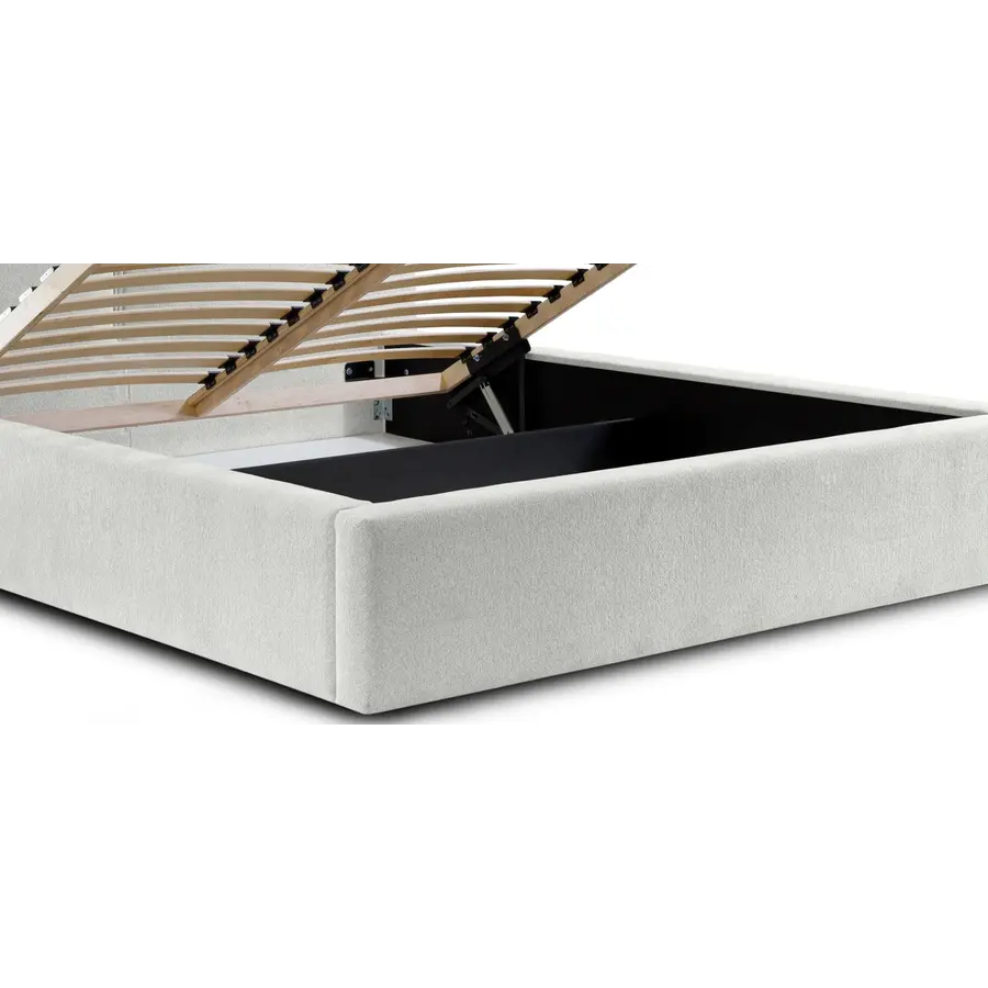 Werona 140 x 200 cm Gestoffeerd Bed Gebroken Wit