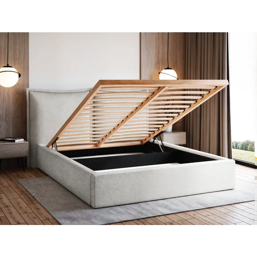 Werona 180 x 200 cm Gestoffeerd Bed Gebroken Wit