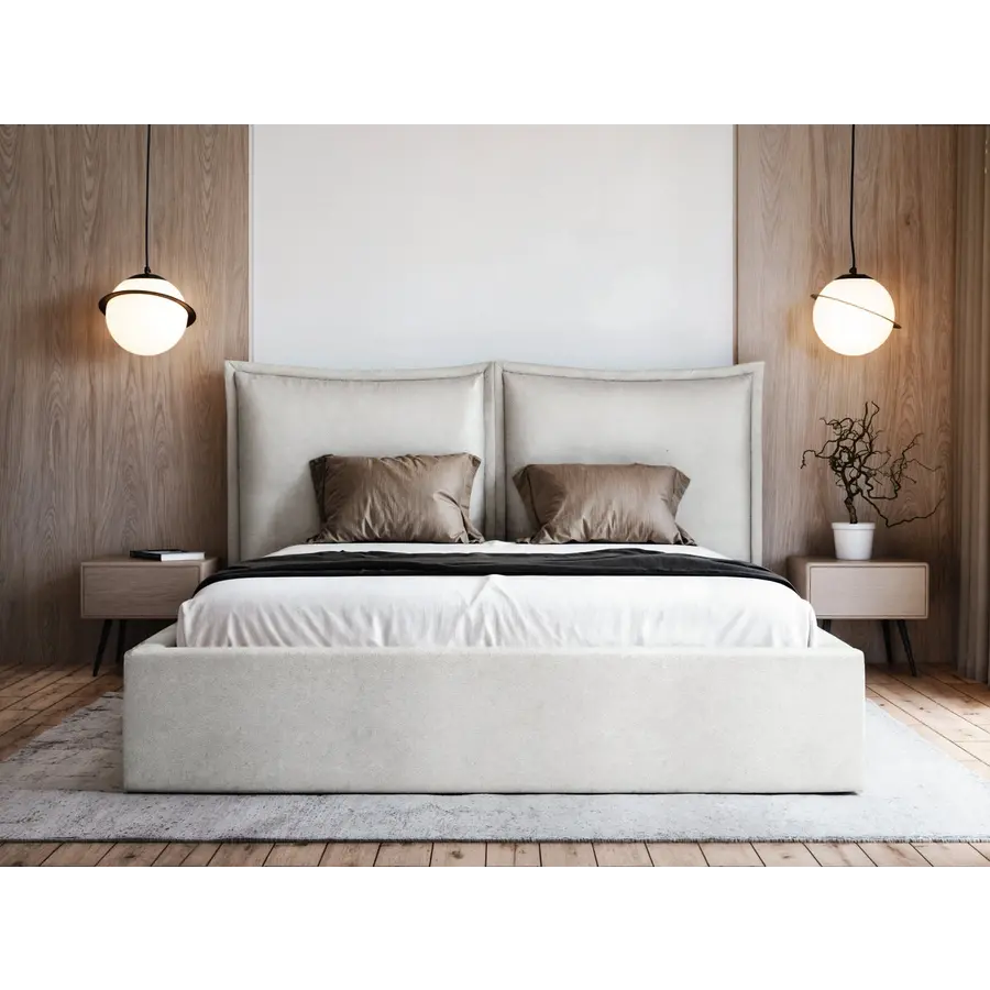 Werona 180 x 200 cm Gestoffeerd Bed Gebroken Wit