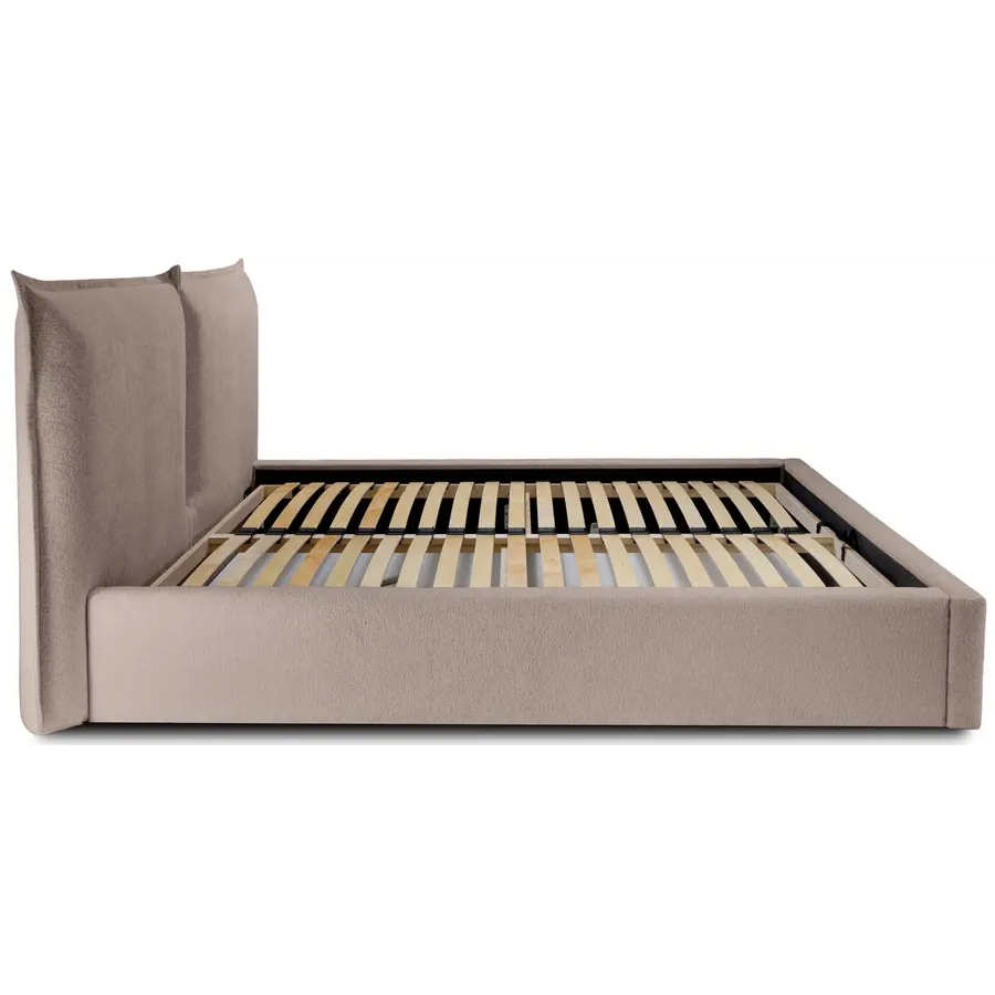 Werona 140 x 200 cm Gestoffeerd Bed Taupe Werona 140 x 200 cm Gestoffeerd Bed Taupe