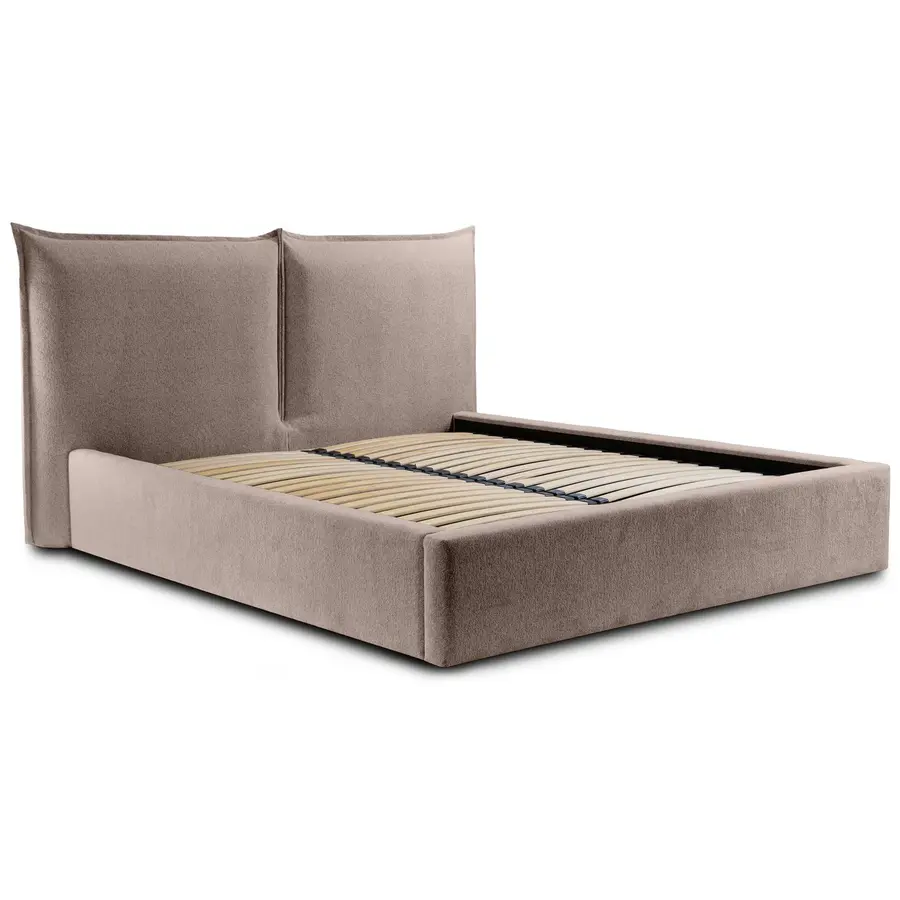 Werona 140 x 200 cm Gestoffeerd Bed Taupe Werona 140 x 200 cm Gestoffeerd Bed Taupe