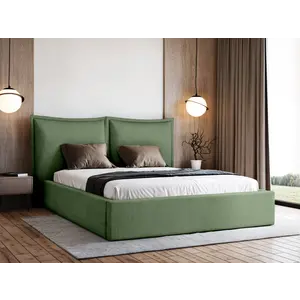 Trae Mobler Werona 180 x 200 cm Gestoffeerd Bed Bosgroen